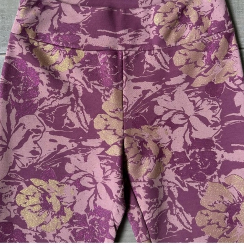 Soft Surroundings Purple and Gold Floral Blazer & Pants - Picture 16 of 16